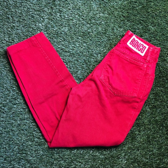 Vintage red Bongo high waisted straight leg jeans - Picture 2 of 14